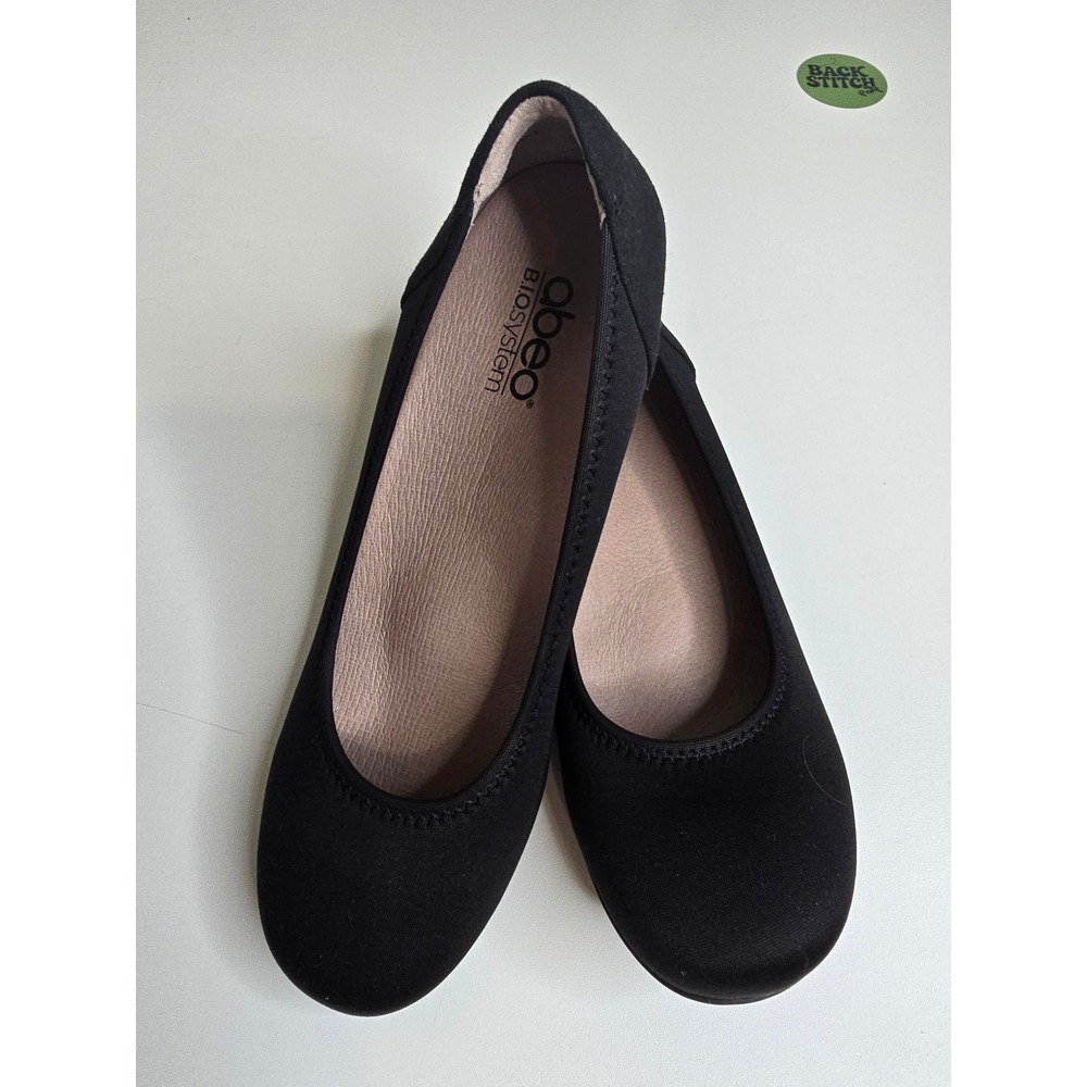 ABEO Tangier B.I.O.system Ballet Flats Womens 6M Orthotic Stretch Black AT0261